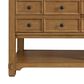 James Martin Vanities Malibu 72" Double Bathroom Vanity in Amber Birch with 3 cm White Zeus Quartz Top and Rectangular Sinks, , large