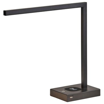 Adesso Aidan Charging Desk Lamp in Matte Black, , large