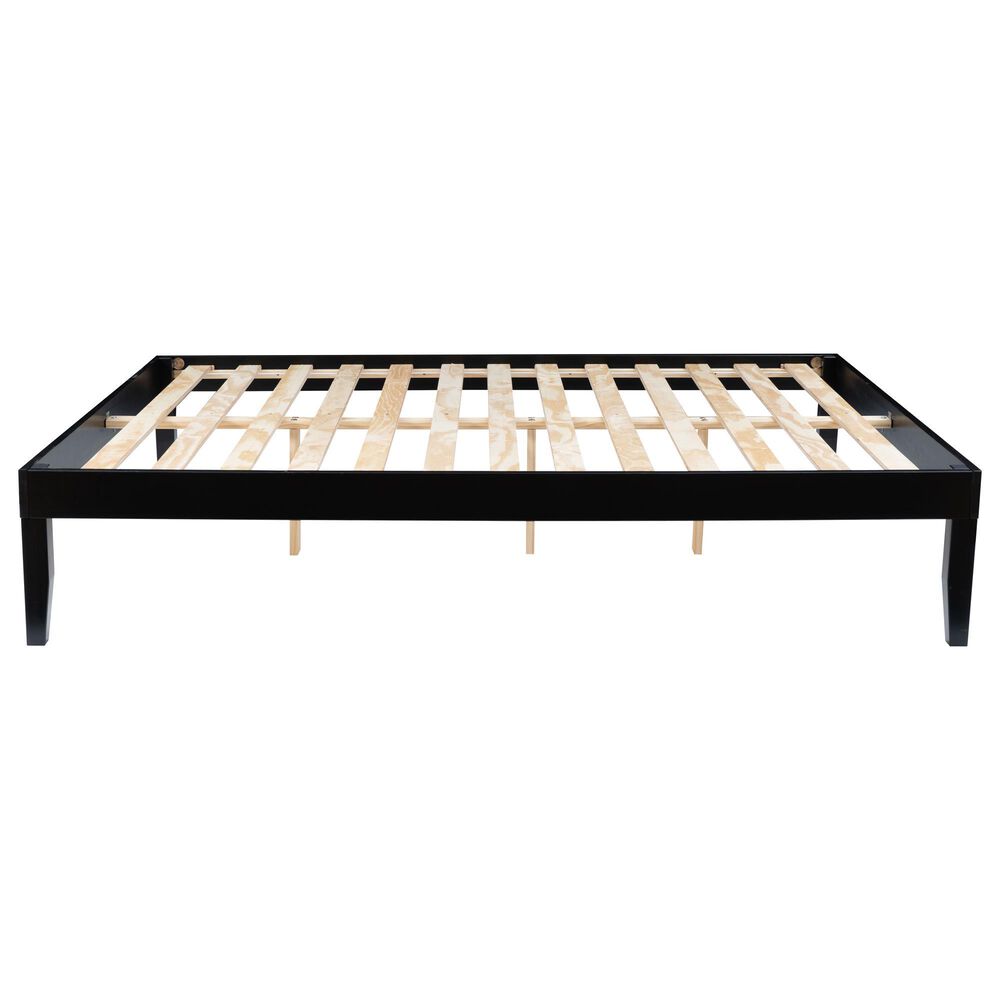 Linon Home Decor Polly Queen Platform Bed in Bold Black, , large