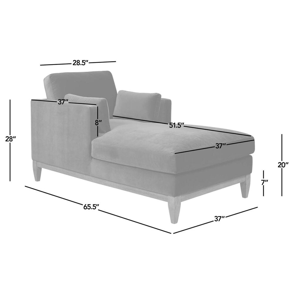 Jennifer Taylor Home Knox Chaise Lounge Chair in Deep Brown Velvet, , large