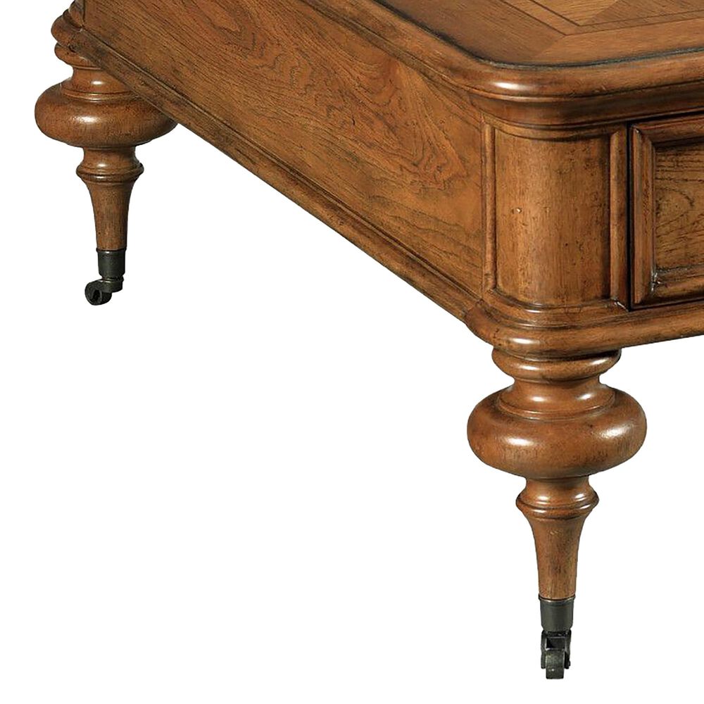 American Drew Berkshire 2-Drawer Pearson Cocktail Table in Golden Oak, , large