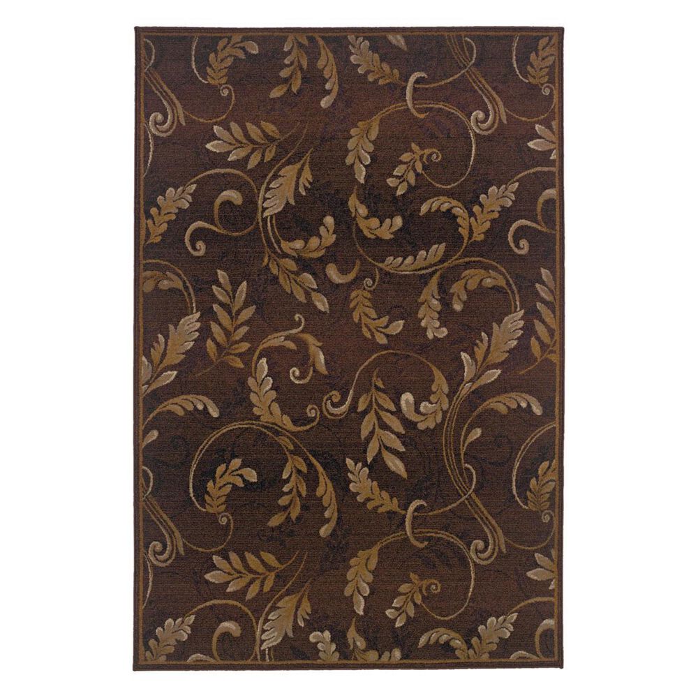Oriental Weavers Genesis 003X1 8" Square Brown Area Rug, , large