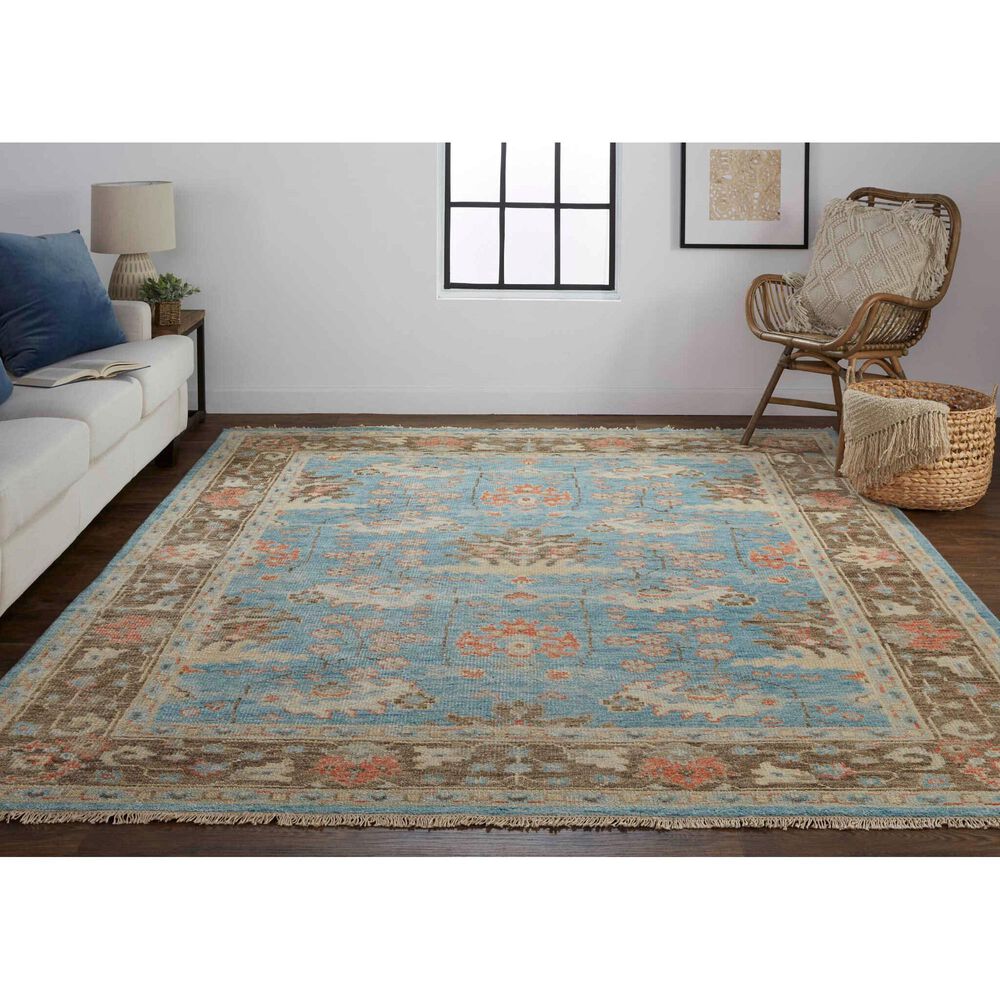 Feizy Beall 3&#39;6&quot; x 5&#39;6&quot; Blue and Brown Area Rug, , large