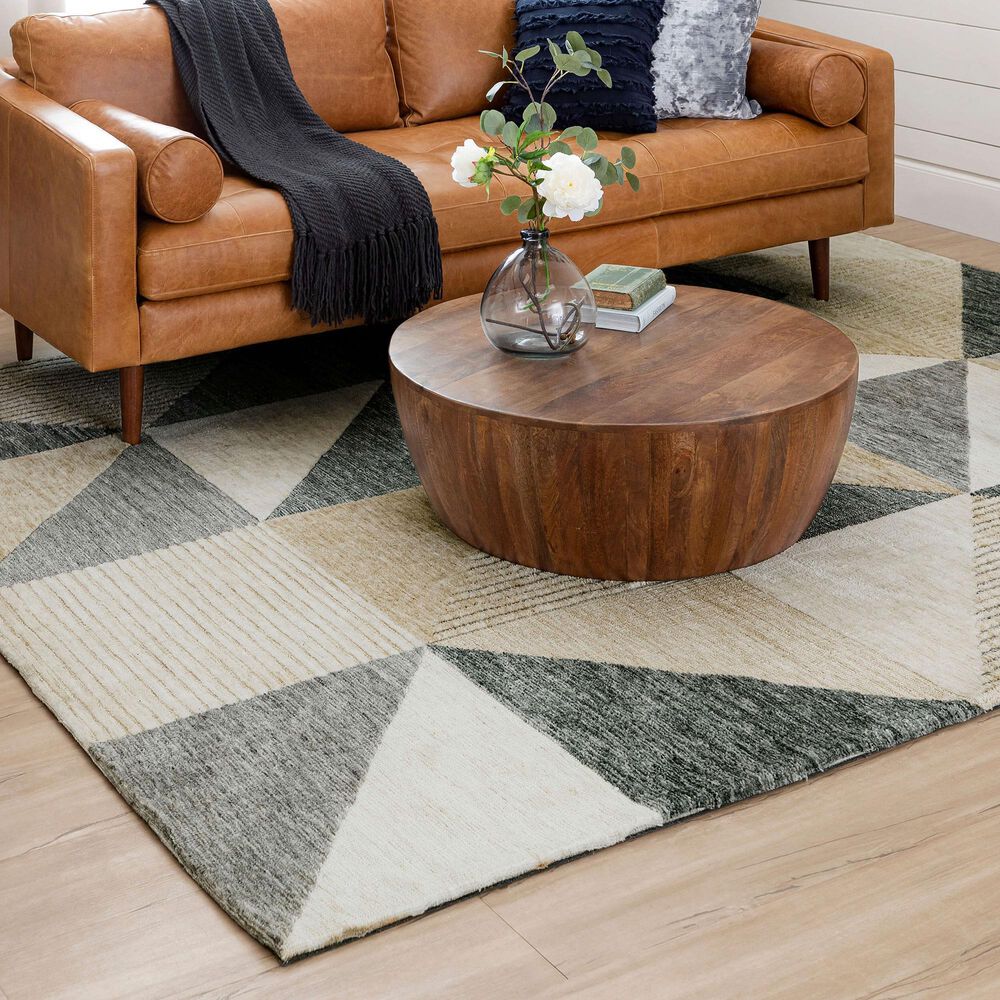 Drew and Jonathan Home Bowen Oblique 8&#39; x 10&#39; Tan Area Rug, , large