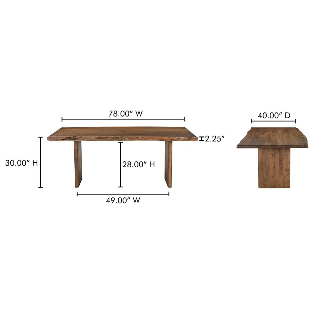Moe's Home Collection Lila Small Dining Table Brown, , large