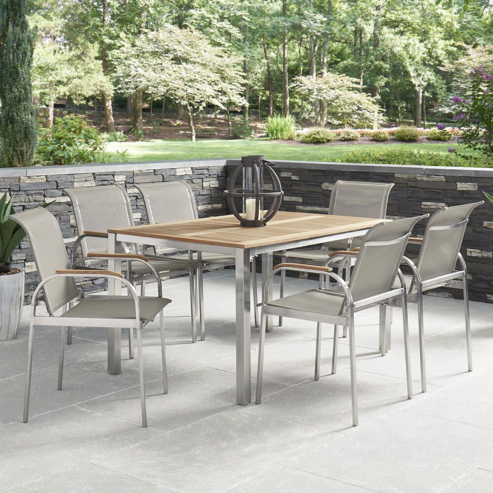 Homestyles Aruba 7-Piece Patio Dining Set in Gray, , large