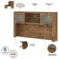 Bush Somerset 60" L-Shaped Desk with Hutch in Fresh Walnut, , large