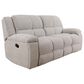 Simeon Collection Buster Manual Dual Reclining Sofa in Opal Taupe Velvet, , large