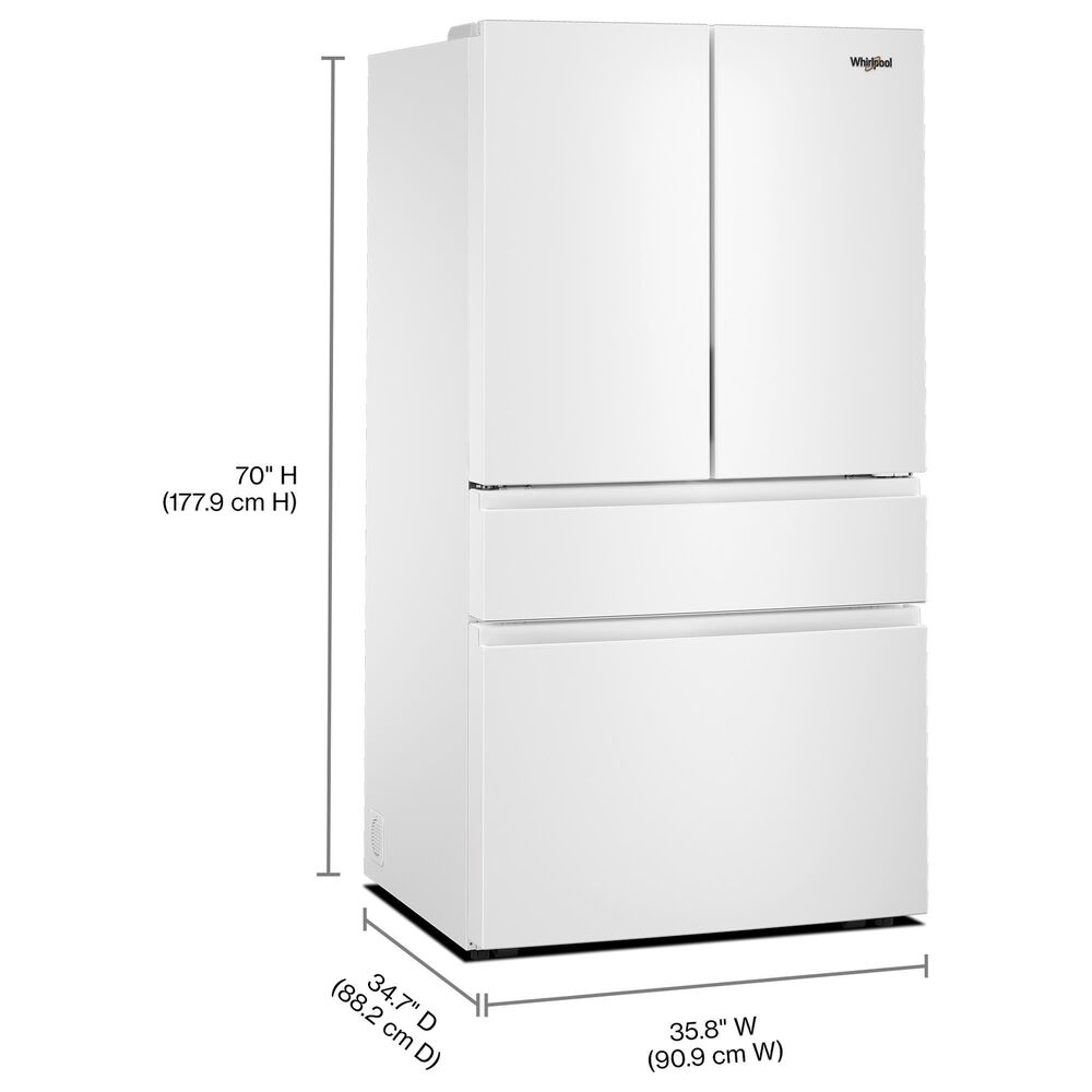 Whirlpool 30 Cu. Ft. French Door Refrigerator in White, , large