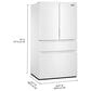 Whirlpool 30 Cu. Ft. French Door Refrigerator in White, , large
