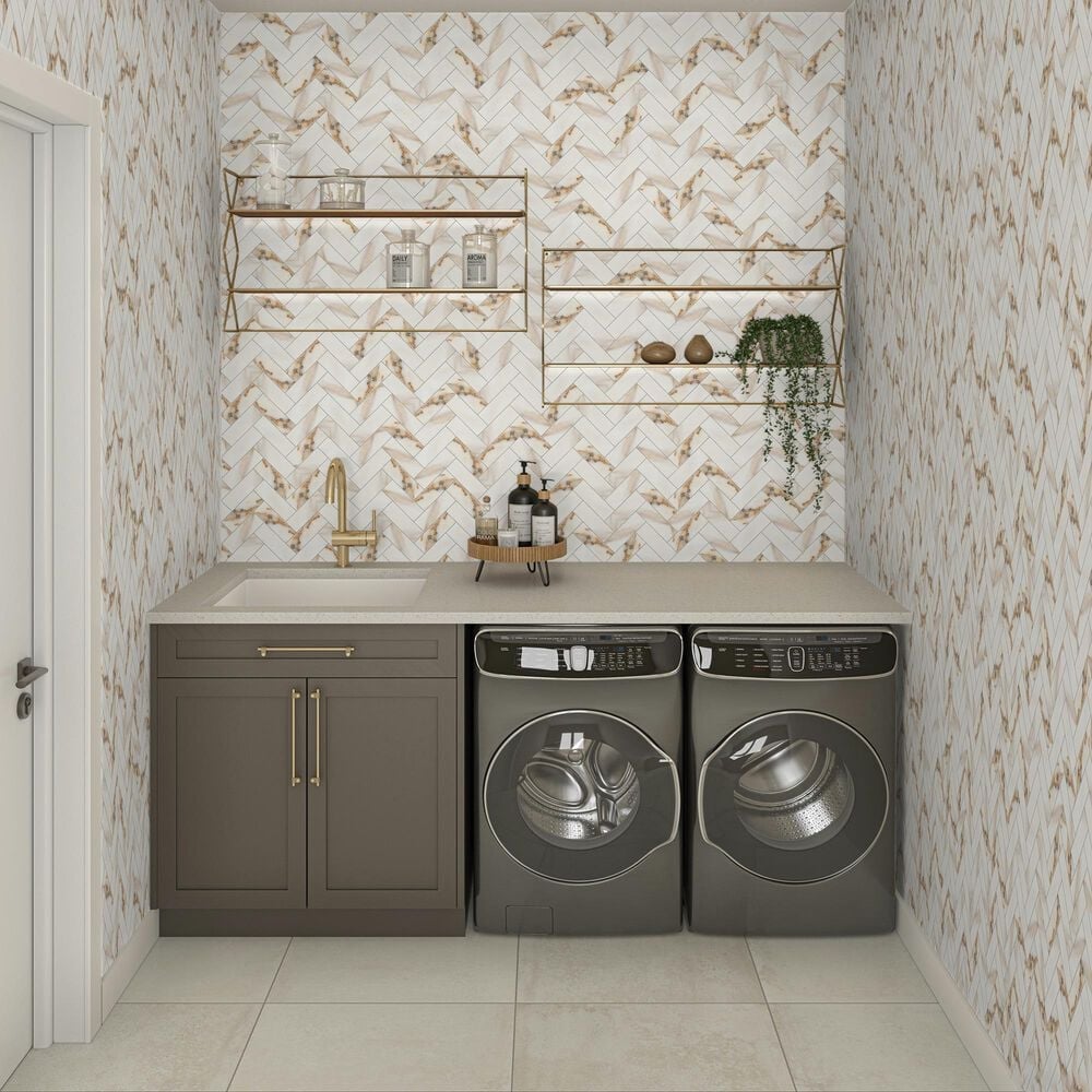 Dal-Tile Gamma Bella 10&quot; X 15&quot; HERRING Natural Stone Mosaic Sheet, , large