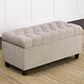 Kinfine Ainsley Storage Bench with Gray Cushion in Dark Walnut, , large