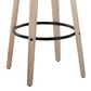 LumiSource Toriano Swivel Bar Stool with Grey Faux Leather Upholstery in Whitewashed and Black (Set of 2), , large