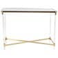 Maple and Jade 32" Rectangular Console Table with Mirrored Top in Gold, , large
