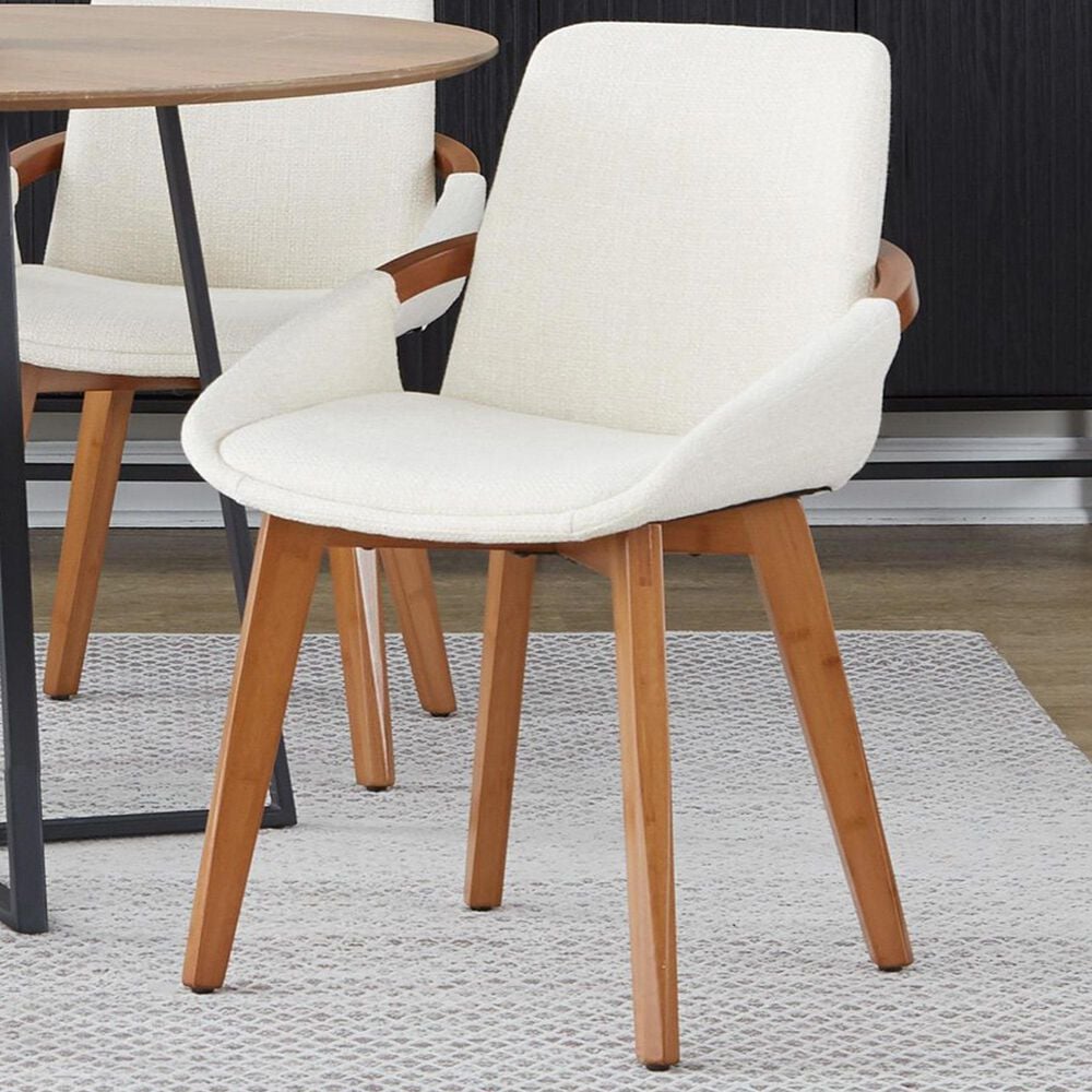 LumiSource Cosmo Accent Chair with Fabric Cushion in Cream, , large