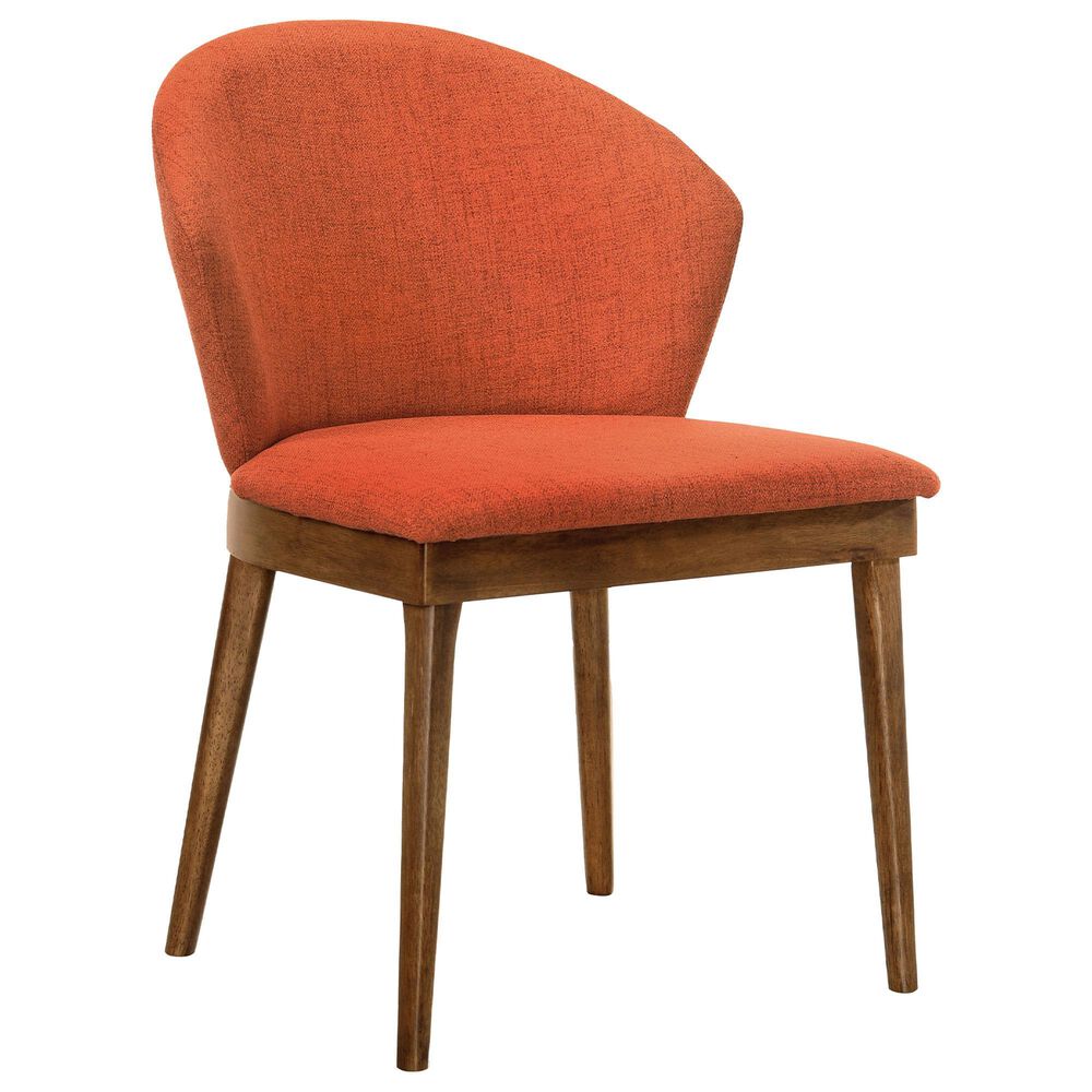 Blue River Westmont and Juno 5-Piece Dining Set with Orange Cushion in Walnut, , large