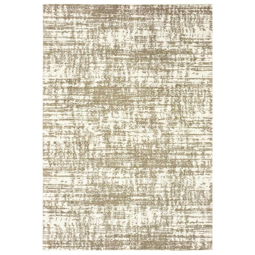 Oriental Weavers Verona 1803J 3"10" x 5"5" Ivory and Taupe Area Rug, , large