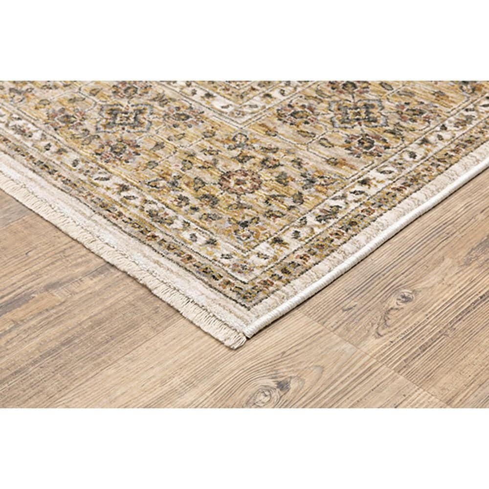 Oriental Weavers Maharaja Domica 1J 5&#39;3&quot; x 7&#39;6&quot; Ivory and Gold Area Rug, , large