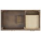 37B Mauri 42" Single Bathroom Vanity with Metal Base in Walnut Drift with High-Profile 4" White Composite Stone Top, , large