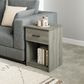 HOMLUX 1-Drawer Modern Nightstand with Bar Handle in French Oak Grey (Set of 2), , large