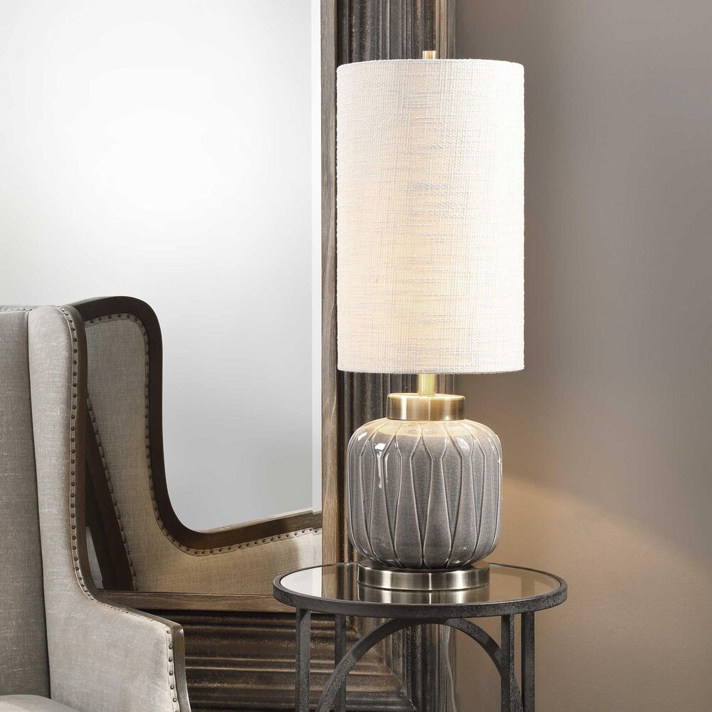 Uttermost Zahlia Table Lamp in Aged Grey, , large
