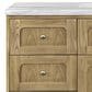 James Martin Vanities Laurent 48" Single Bathroom Vanity in Light Natural Oak with 3 cm Arctic Fall Solid Surface Top and Rectangular Sink, , large
