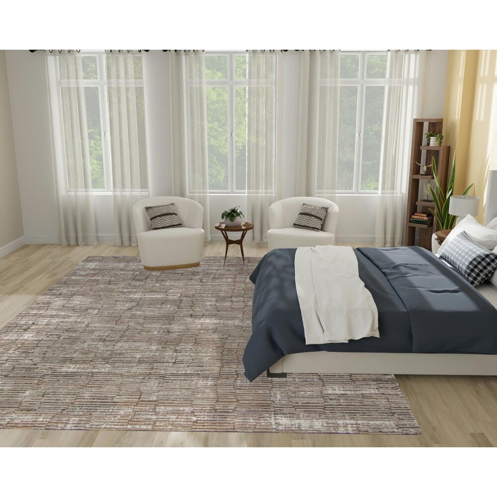 Nourison Sustainable Trends 9&#39; x 12&#39; Ivory and Mocha Area Rug, , large