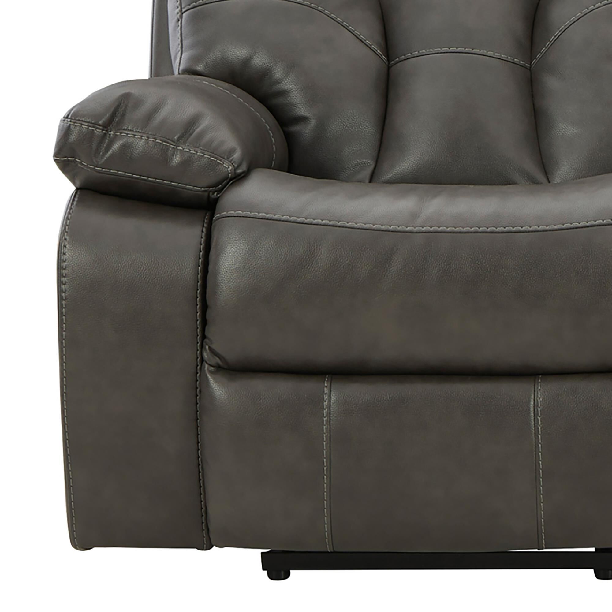 Stampley leather air manual reclining living room set sales
