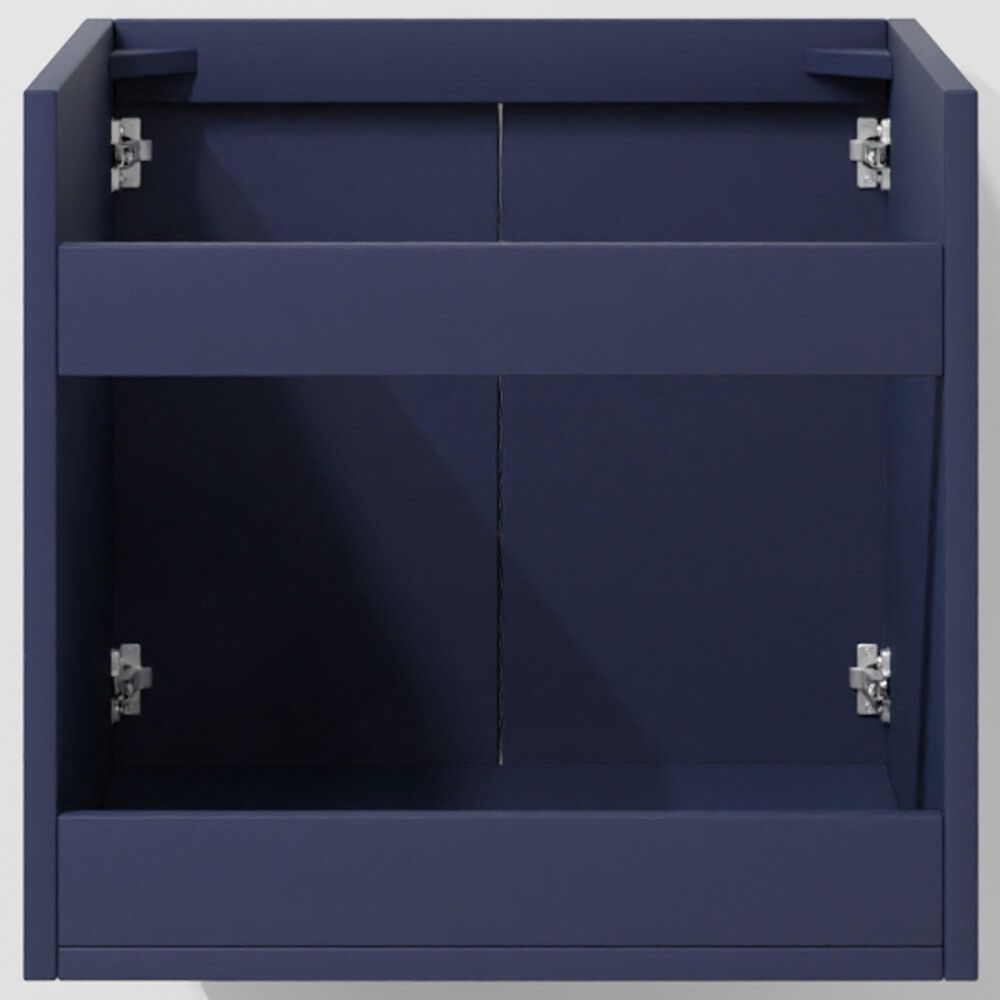 Lexora Home Geneva 24" Single Bathroom Vanity in Navy Blue with 2 cm White Cultured Marble Top and Rectangular Sink, , large