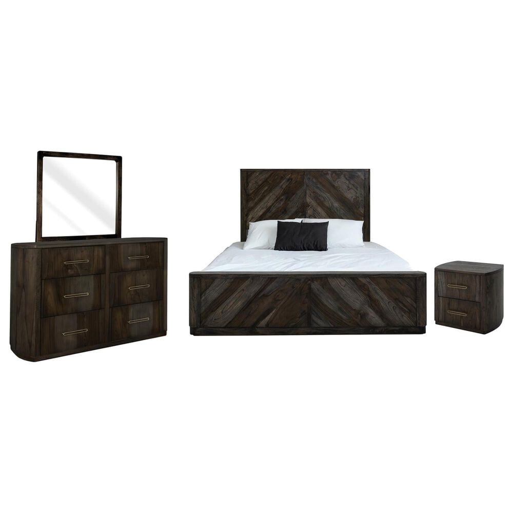 Fallridge Balam 4-Piece King Platform Bedroom Set in Black, , large