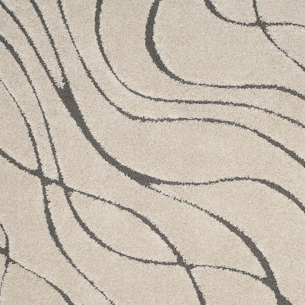Safavieh Florida Shag SG471-1180-27 2&#39;3&quot; x 7&#39; Cream/Grey Runner, , large