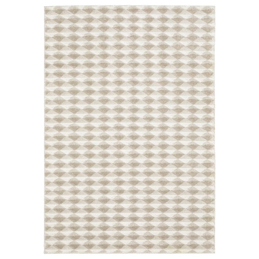 Oriental Weavers Wonder WON03 Beige and Ivory 6"7" x 9"6" Area Rug, , large