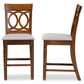 Baxton Studio Violet Counter Height Chair in Grey/Walnut (Set of 2), , large