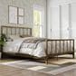 Furniture of America Blair Queen Slat Bed in Gold, , large