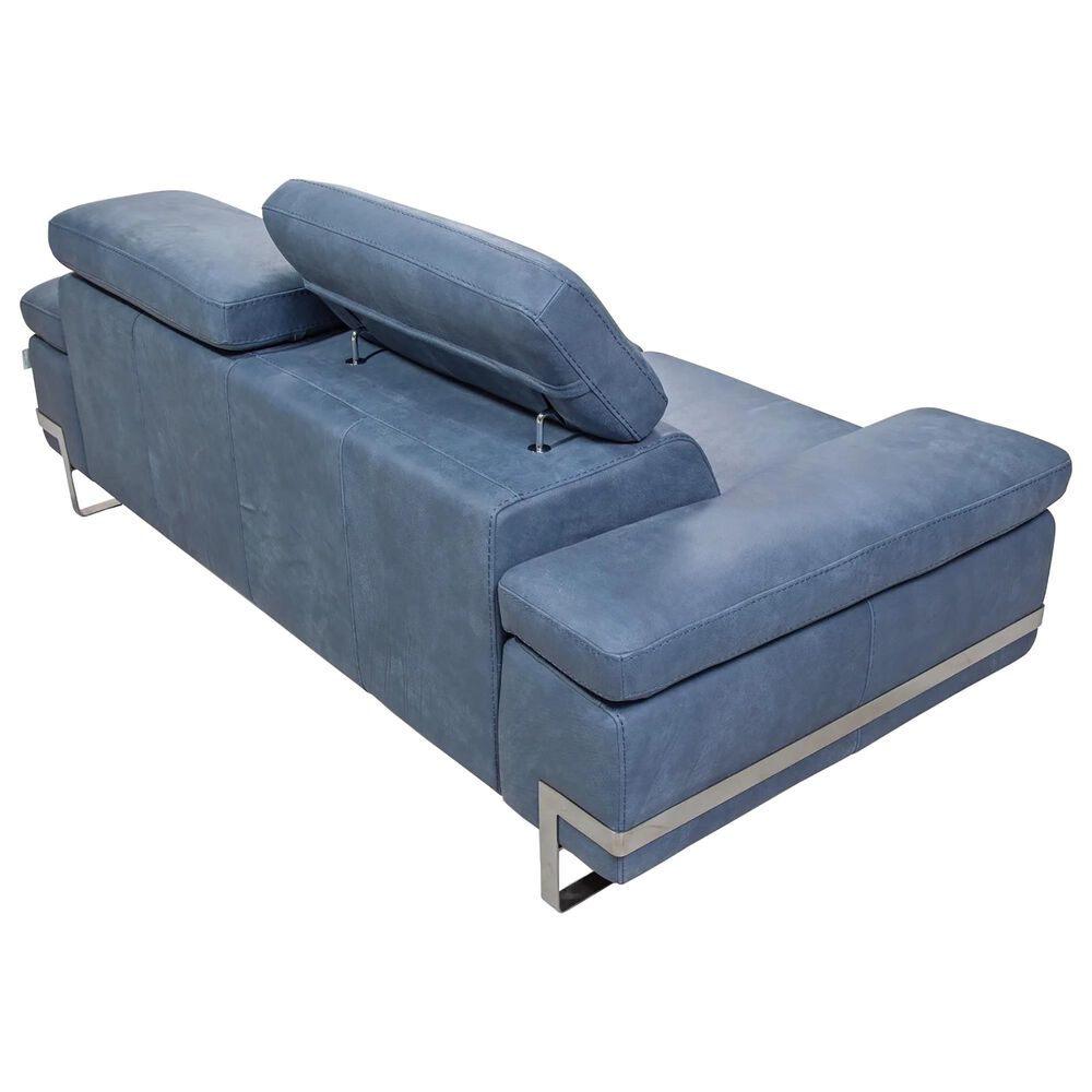Bellini Modern Living Amanda Sofa with Adjustable Headrest in Pacific Blue, , large
