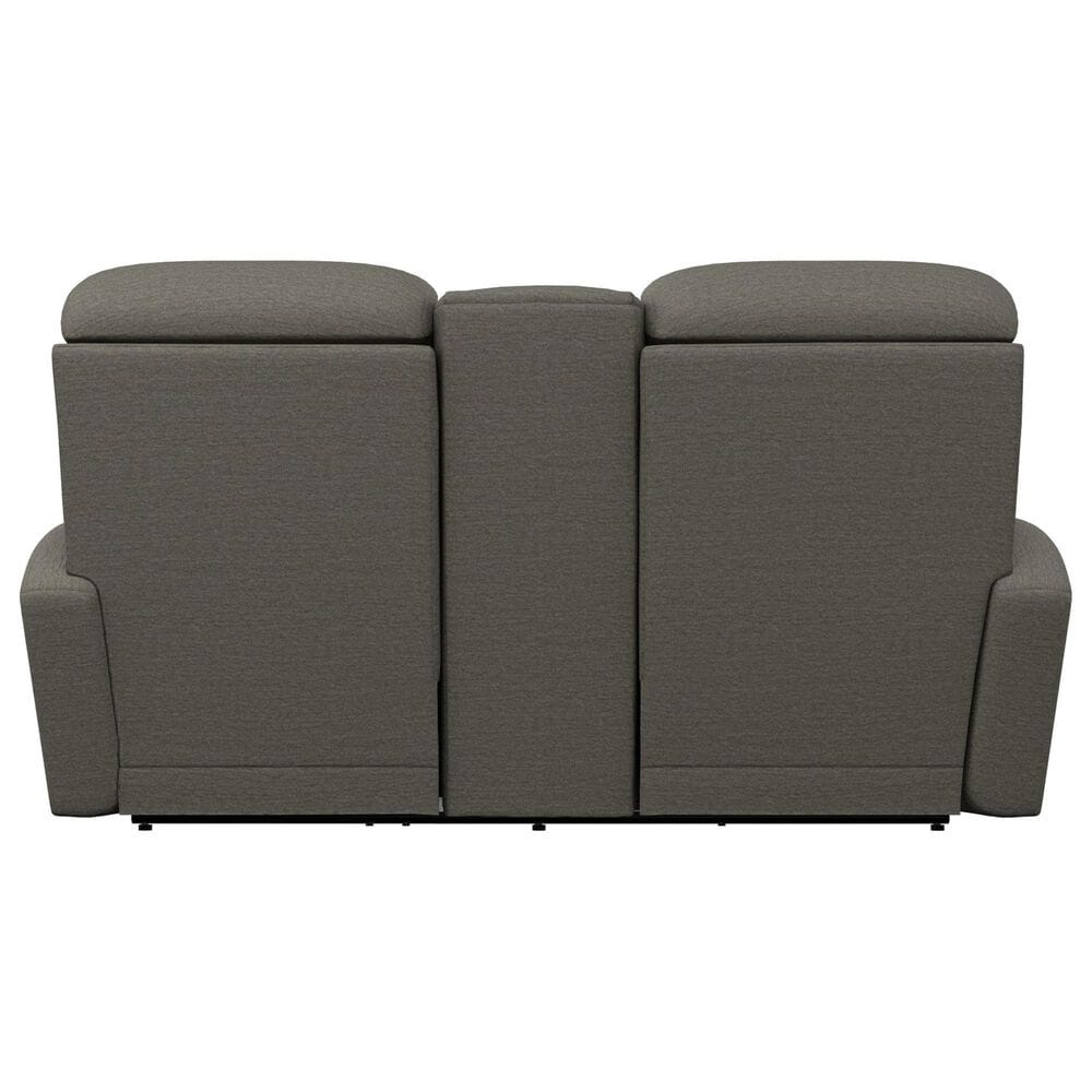 La-Z-Boy Hawthorn Power Reclining Console Loveseat with Headrest and Lumbar in Roma Storm, , large