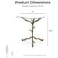 Furniture of America Lalia Side Table with Tempered Glass Top and Tree Branch Base in Matte Gold, , large