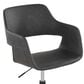 Lumisource Margarite Task Chair with Grey Faux Leather Cushion in Black, , large