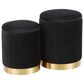 Lumisource Marla 2-Piece Nesting Ottoman Set in Black, , large