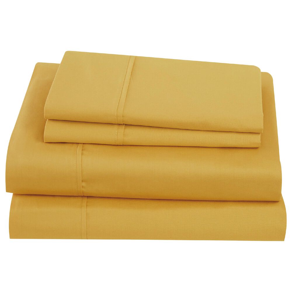 Pem America Classic Cotton 4-Piece King Sheet Set in Mustard, , large