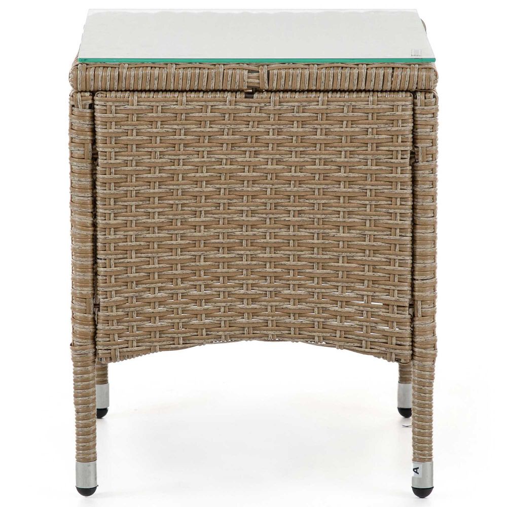 Furniture of America Nair 16&quot; Square Patio End Table in Natural, , large
