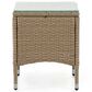Furniture of America Nair 16" Square Patio End Table in Natural, , large