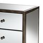 Baxton Studio Nouria 3-Drawer End Table in Silver, , large