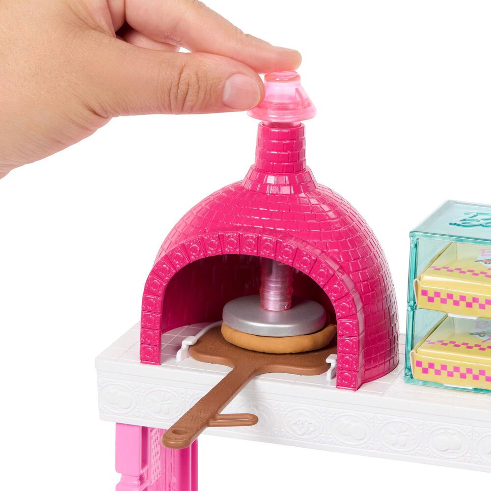 Barbie Pizza Shop Playset with Blonde Doll, , large