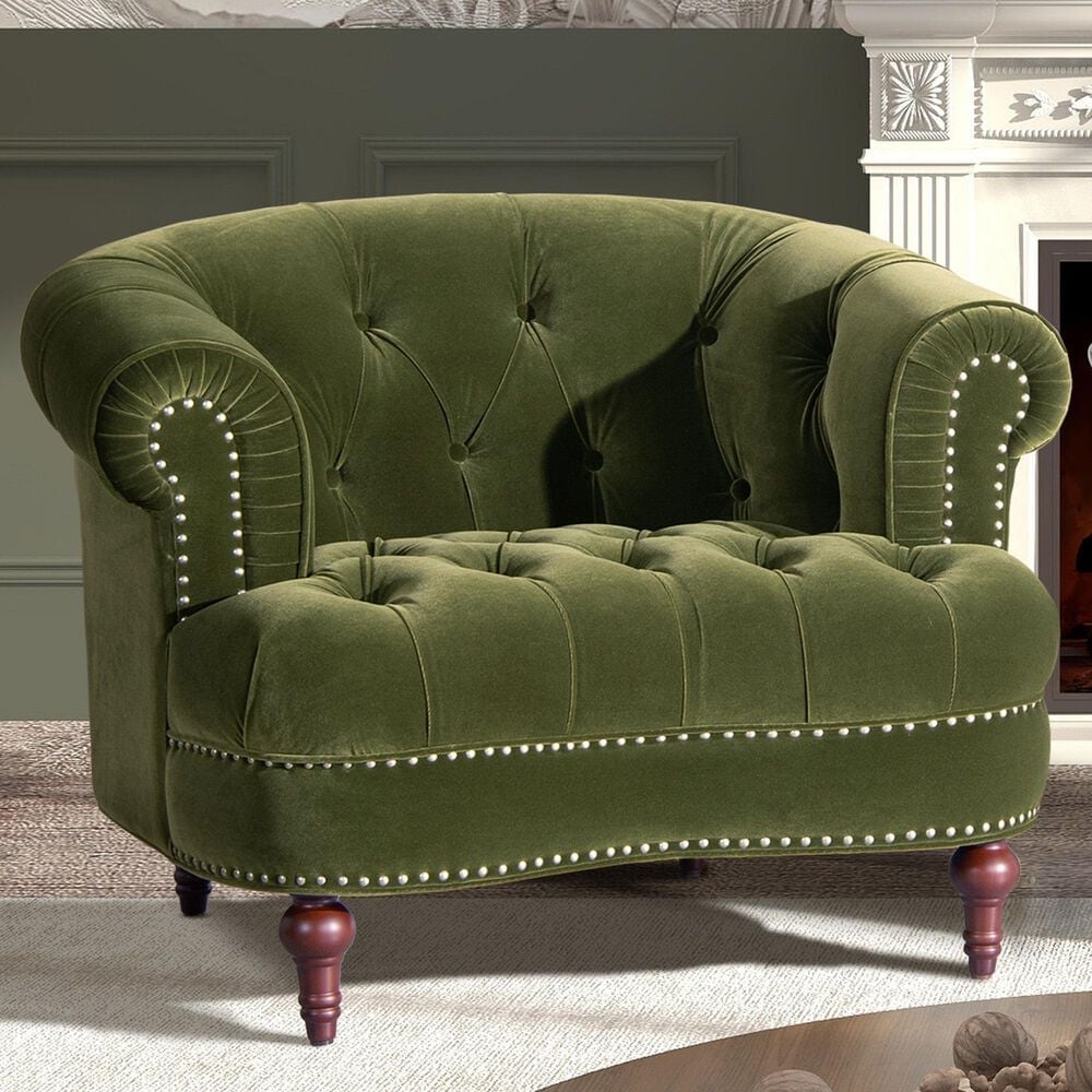 Jennifer Taylor Home La Rosa Accent Chair in Olive Green, , large