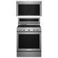 KitchenAid 2-Piece Kitchen Package with 5.8 Cu. Ft. Freestanding Gas Range and 1.1 Cu. Ft. Over-The-Range Microwave Oven in Stainless Steel, , large