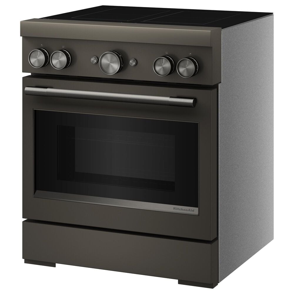KitchenAid 30" Induction Commercial Range in Black Ore, , large