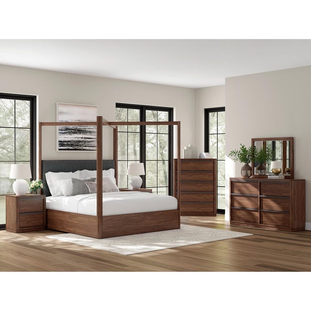 Millenium Dilenno 5-Piece King Canopy Bedroom Set in Dark Brown, , large
