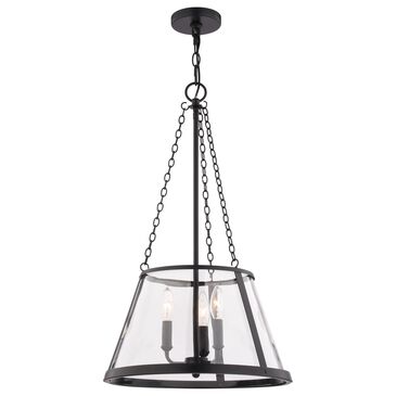 Vaxcel Rochester 3-Light Pendant in Matte Black, , large