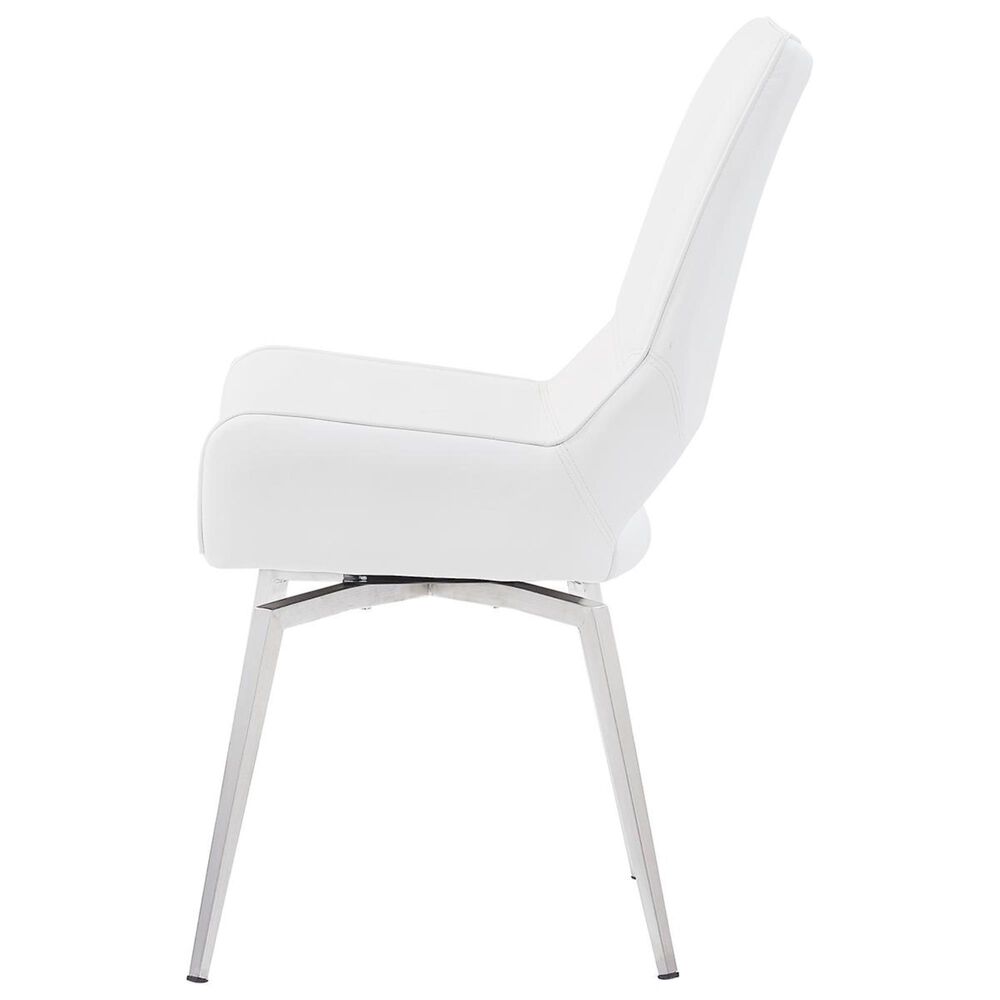 Global Furniture USA Swivel Dining Chair in White, , large